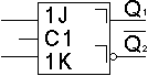 Shematski prikaz jednog JK-flip-flopa
