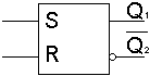 Shematski znak jednog 1-aktivnog RS-FF